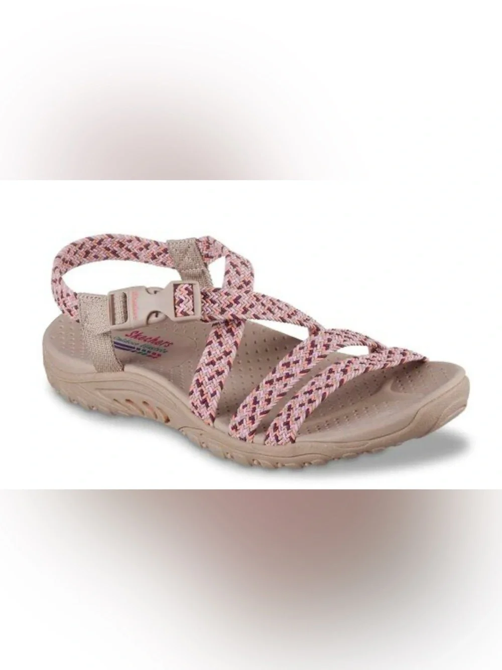 Skechers Women's Pink Braided Strap Outdoor Comfort Sandal Size 8.5